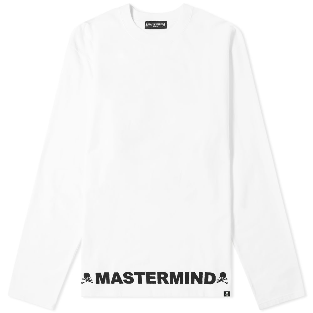 MASTERMIND WORLD Long Sleeve Opal Skull Cut & Sew Crew Tee - 1