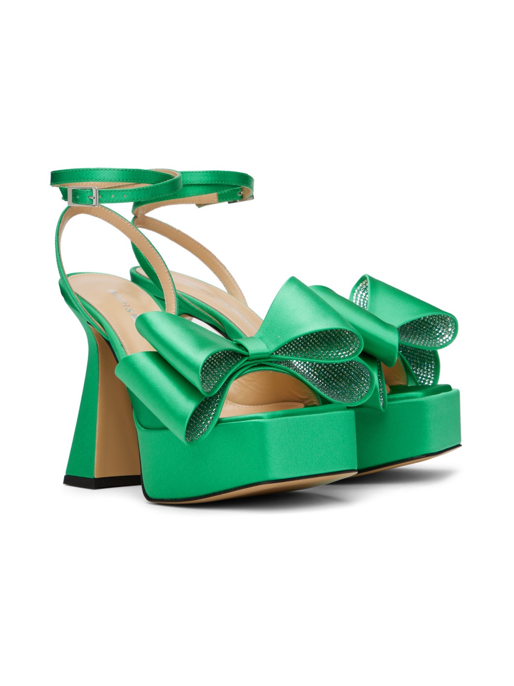 Green 'Le Cadeau' 140 Platform Heeled Sandals - 4