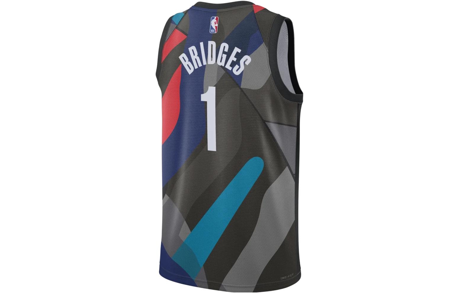 Nike x Kaws Dri-FIT NBA Swingman Jersey 2023/24 City Edition 'Brooklyn Nets Mikal Bridges' DX8487-01 - 2