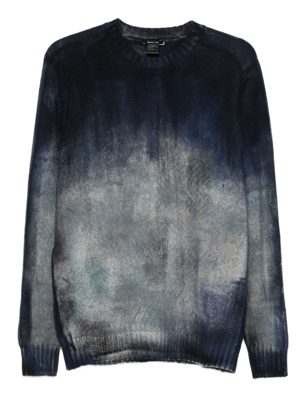 ombre-print crew-neck sweater - 1