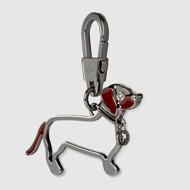 Dog keychain with Interlocking G 4