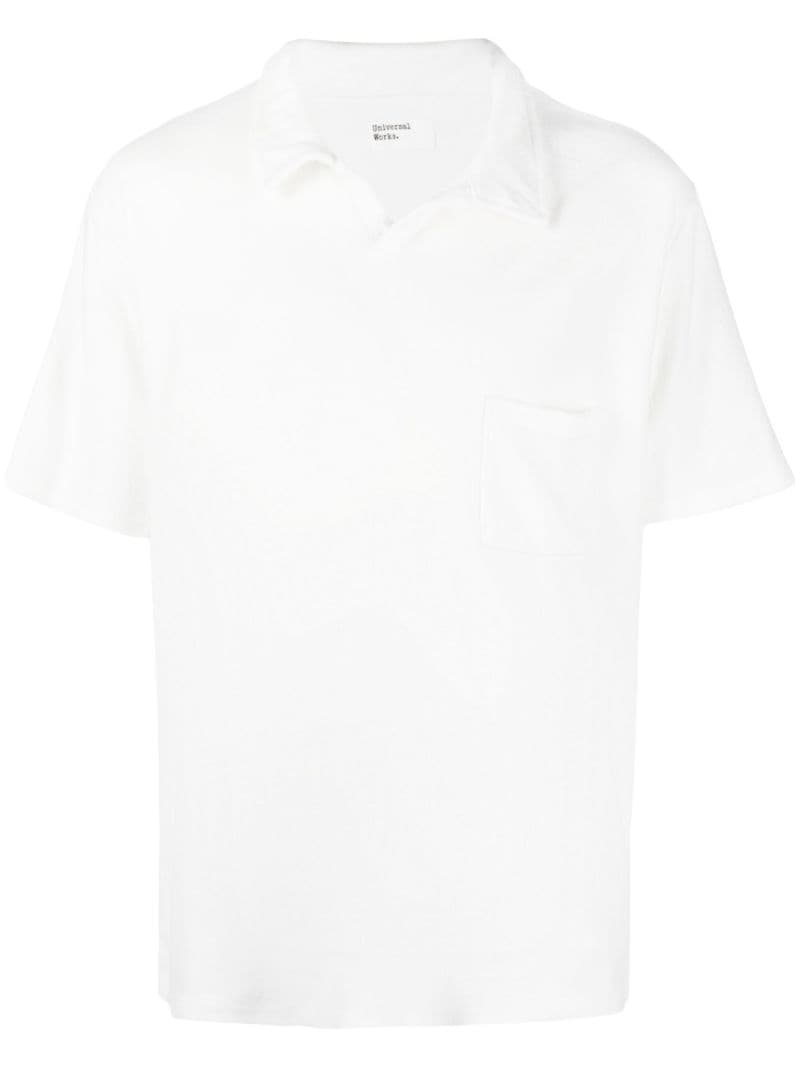 terry-cloth cotton polo shirt - 1