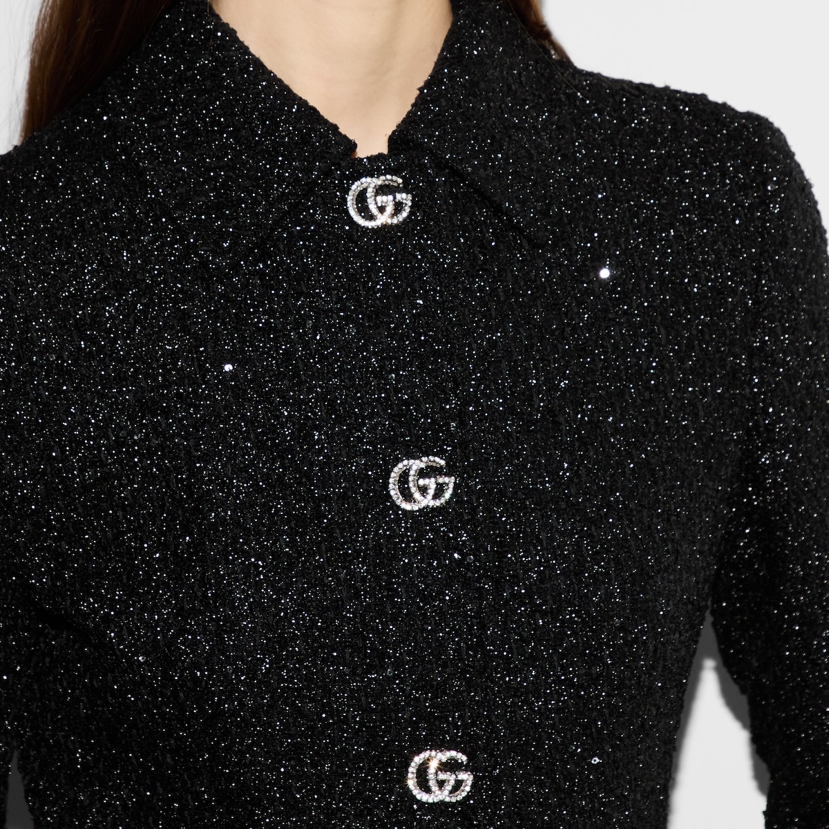 Sequined lamé tweed jacket - 5