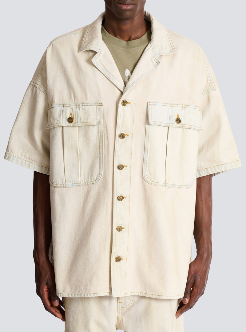 Faded denim overshirt 5