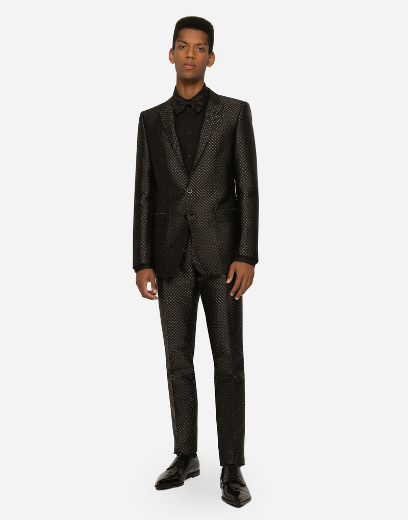 Dolce & Gabbana Lurex jacquard Martini-fit suit outlook
