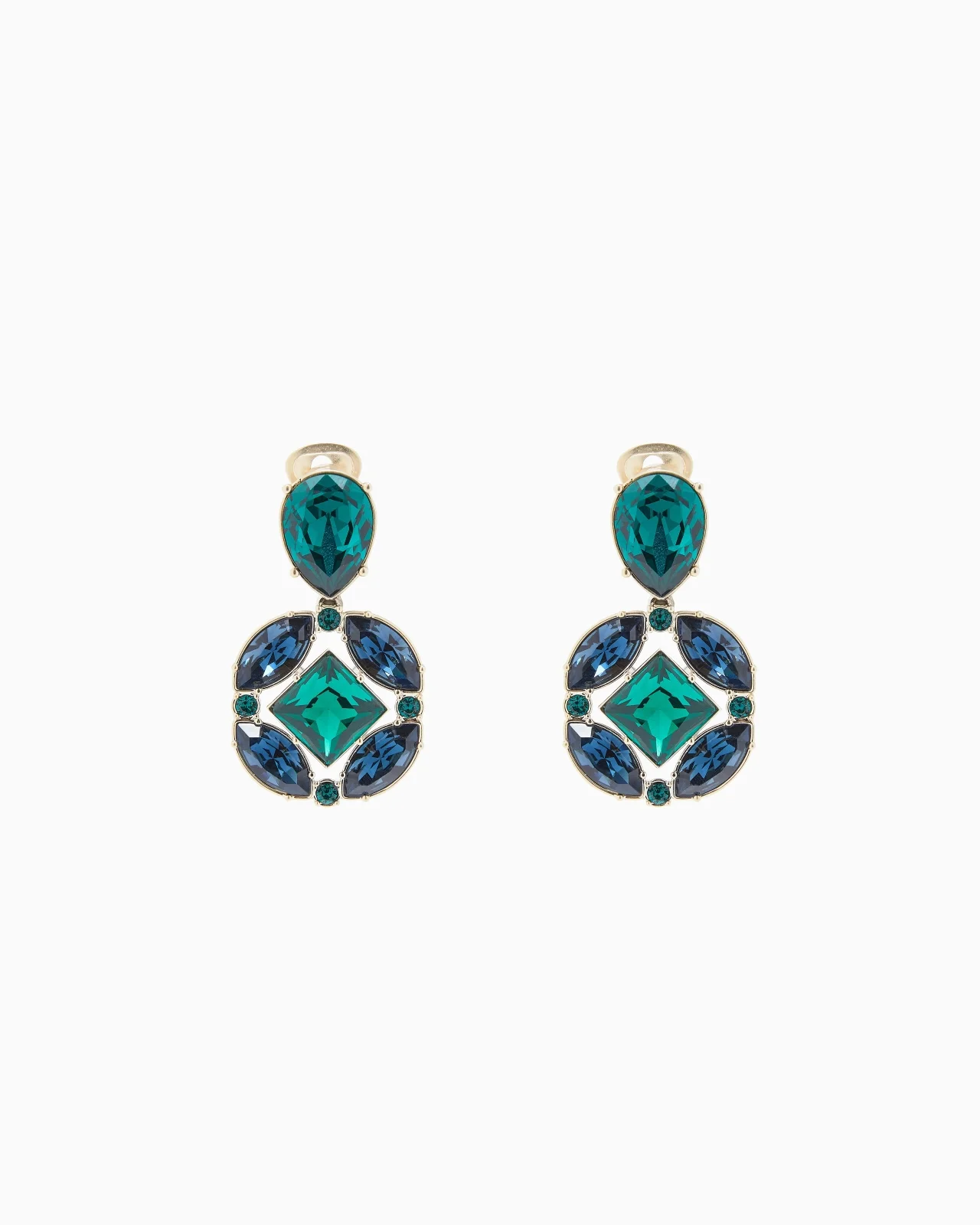 PENDANT EARRINGS WITH SWAROVSKI CRYSTALS - 1