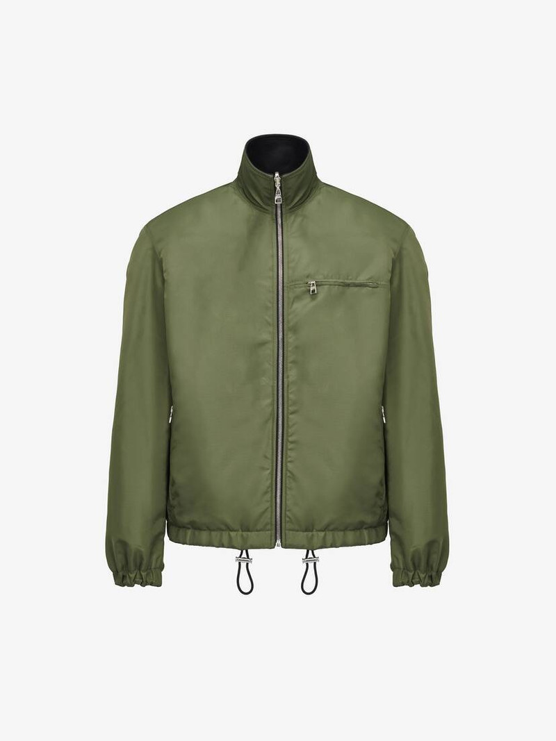 Men's McQueen Graffiti Reversible Jacket in Black/khaki - 1