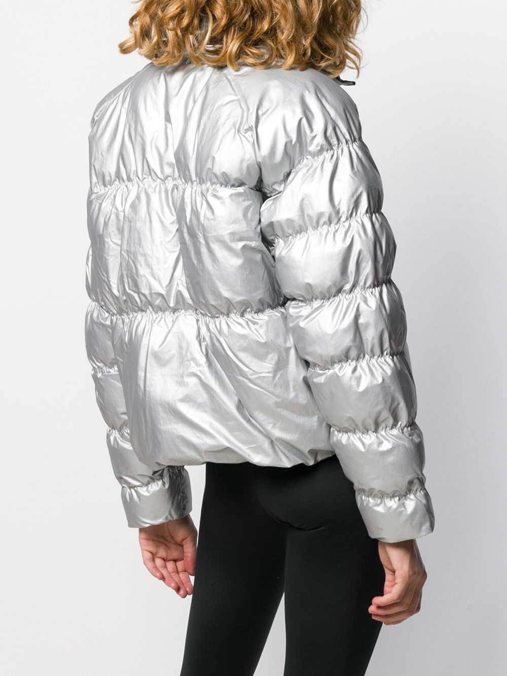 Sportswear Synthetic Fill Shine Jacket WMNS "Silver/Black" - 4