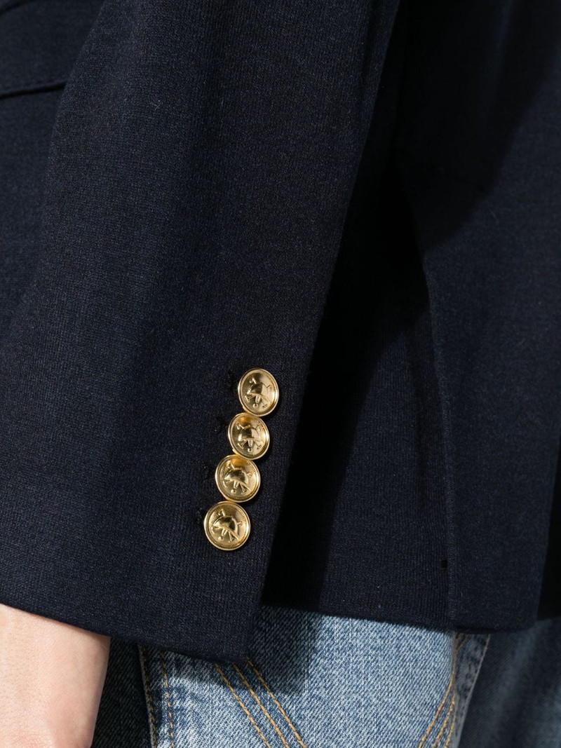 double-breasted knitted blazer 5
