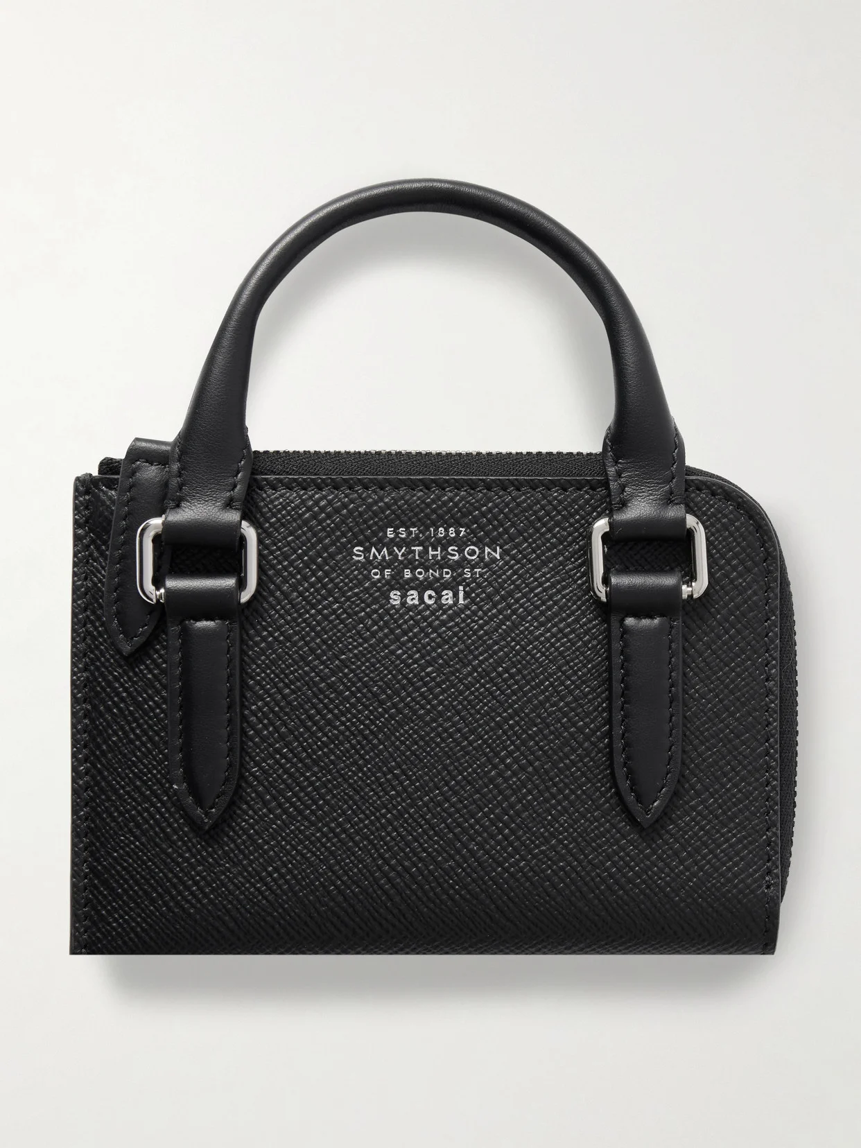 + Sacai Textured-leather Cardholder - 1