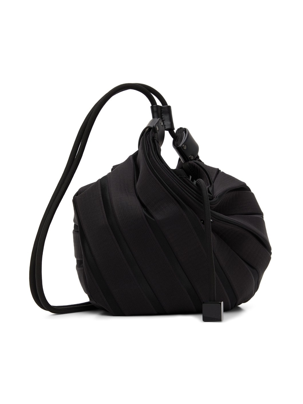 Black Linear Knit Bag - 4