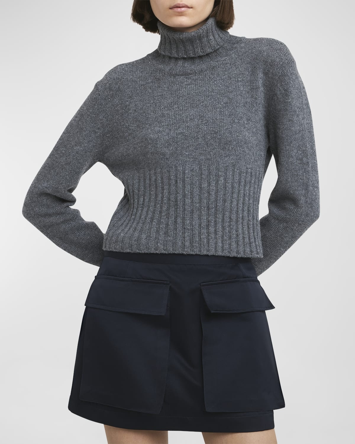 Turtleneck Button Knit Sweater - 7