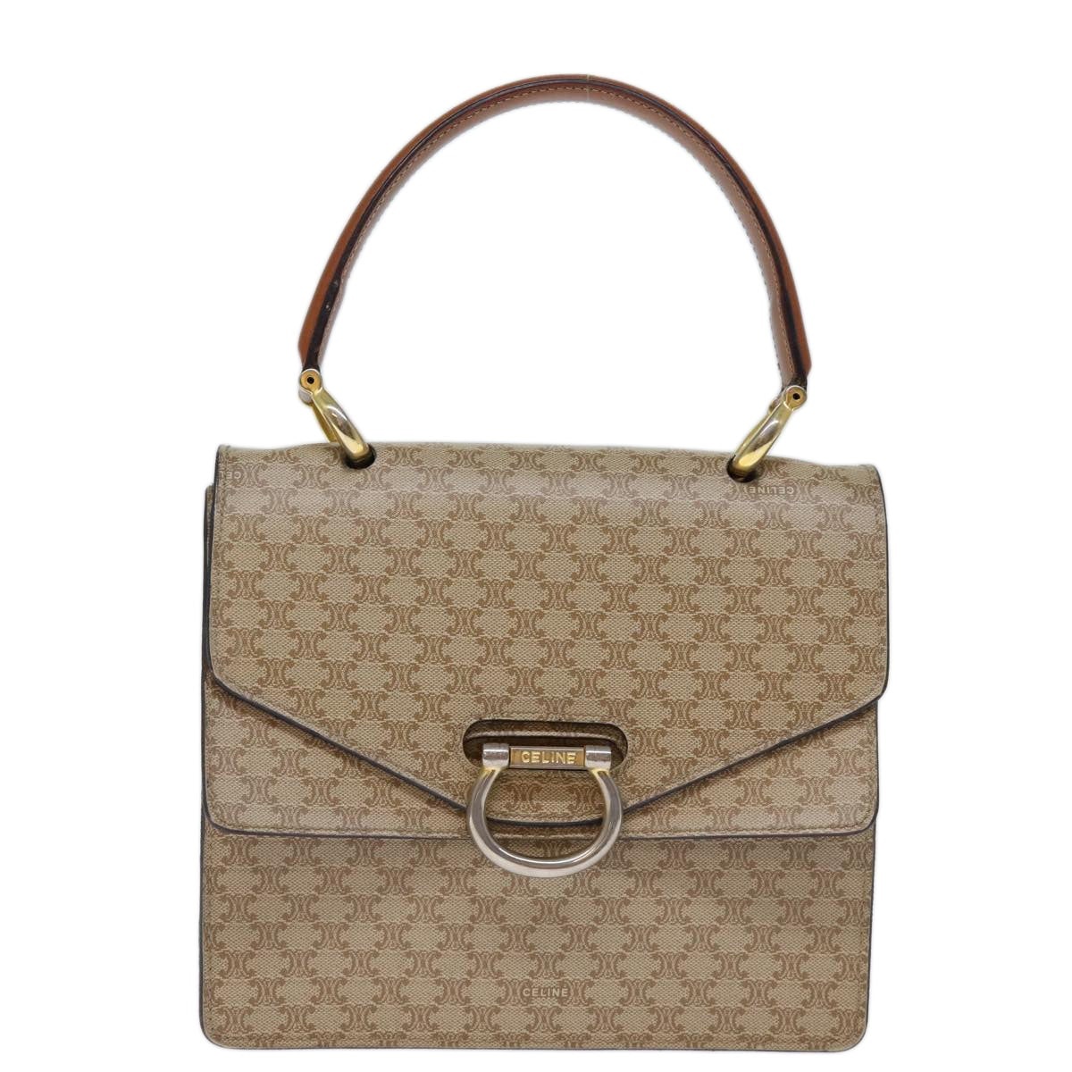 CELINE Macadam Canvas Hand Bag Beige - 13