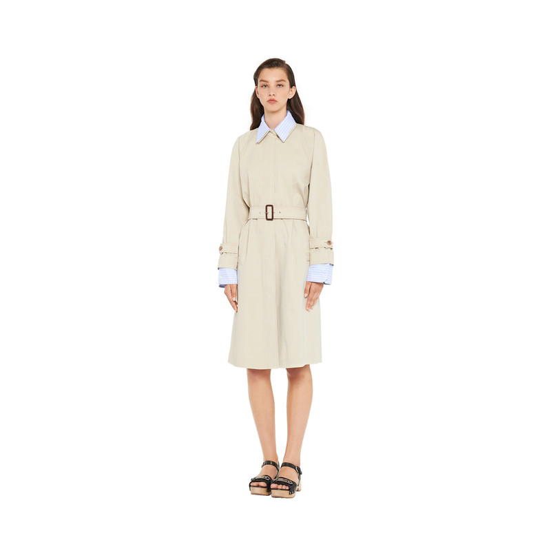 Miu Miu Stretch gabardine trench coat outlook