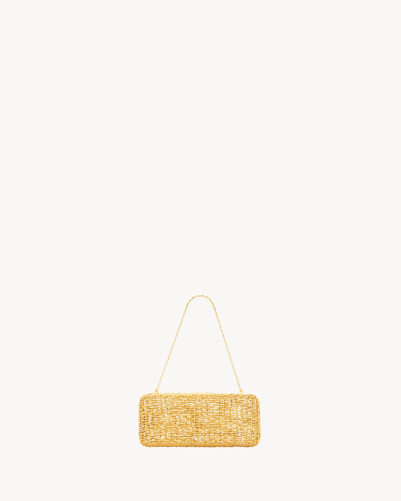 SAINT LAURENT EVENING CLUTCH IN WOVEN METAL outlook