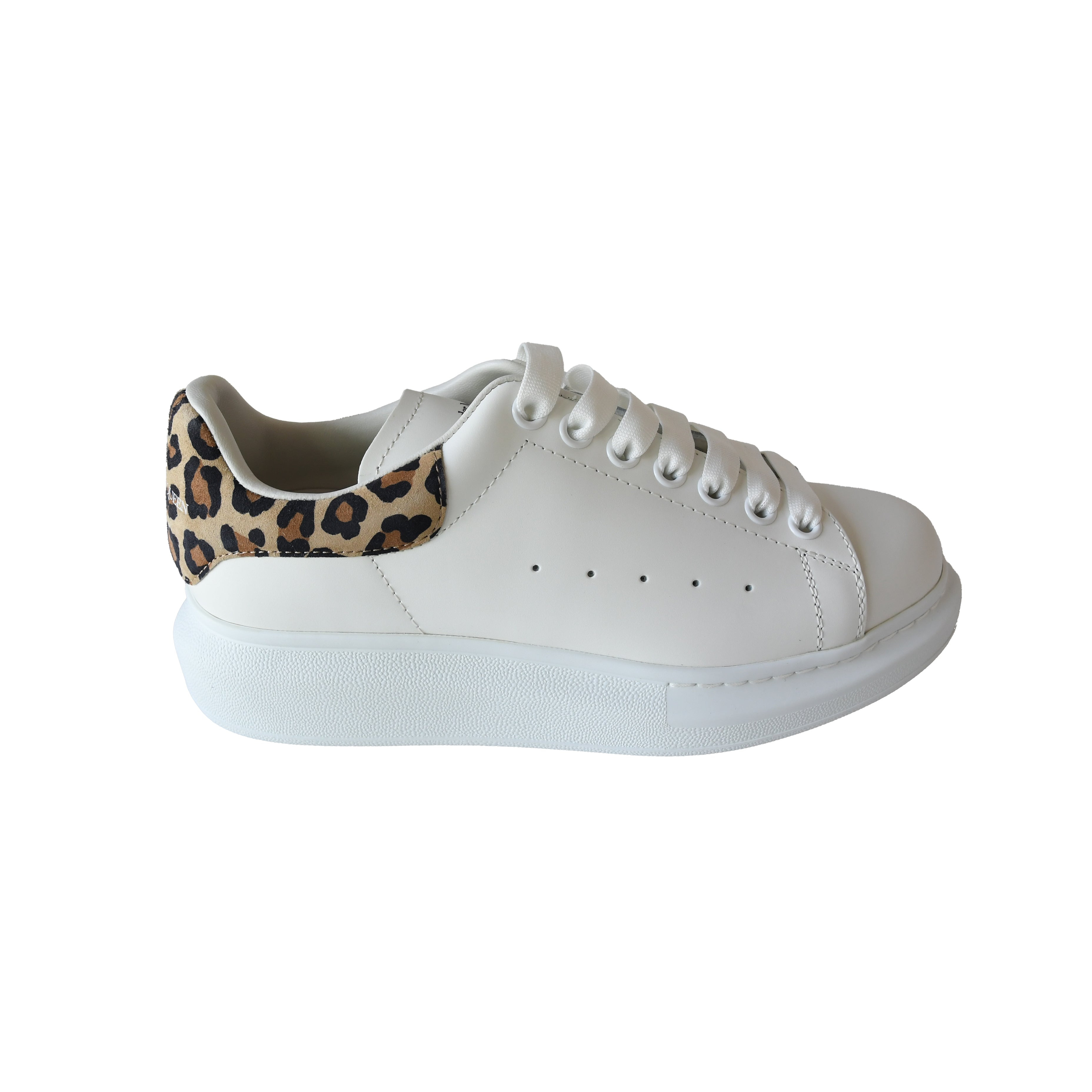 Alexander McQueen Leopard Print Oversized Sneakers White - 2