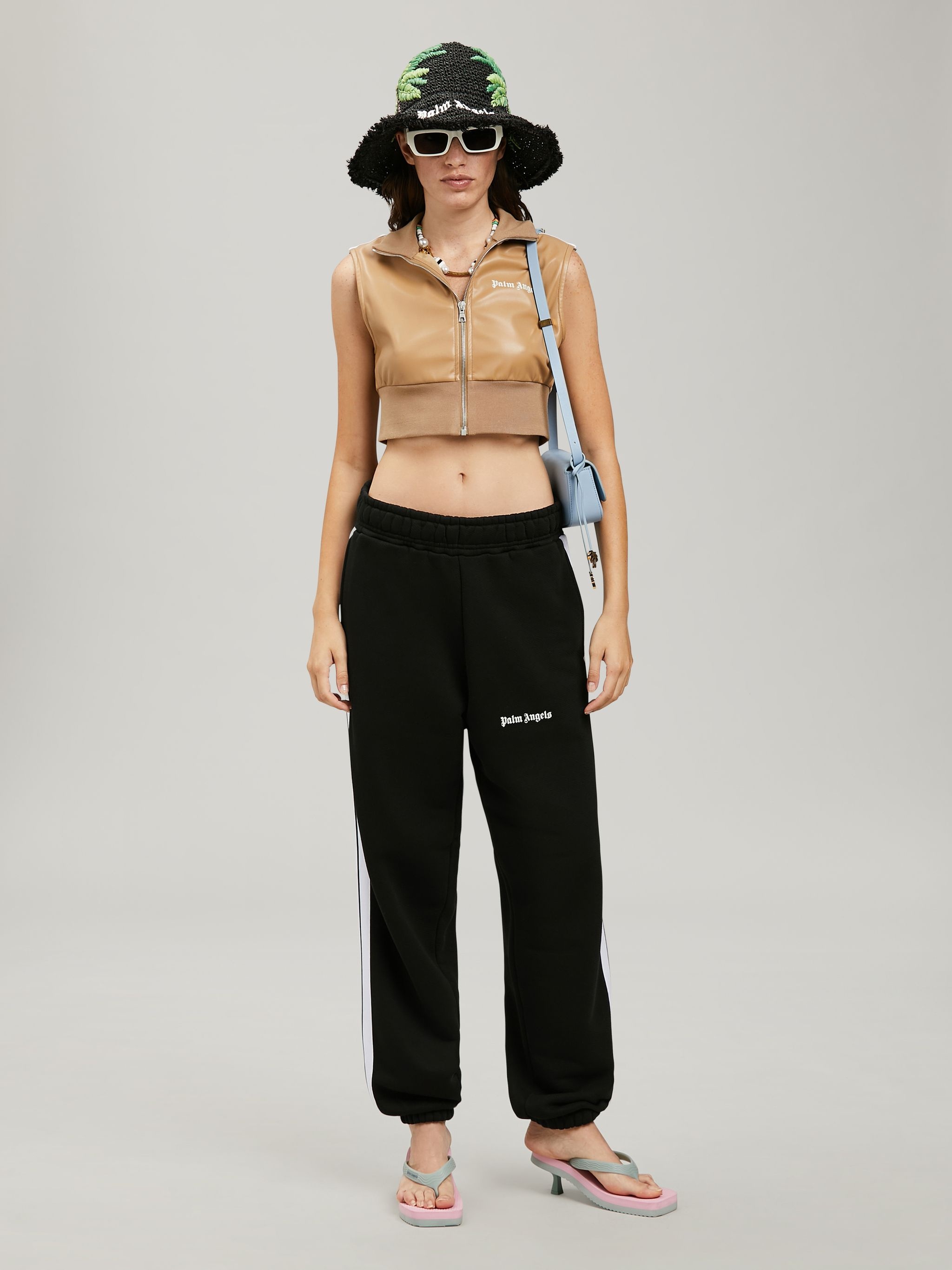 BLACK TRACK SWEATPANTS - 2