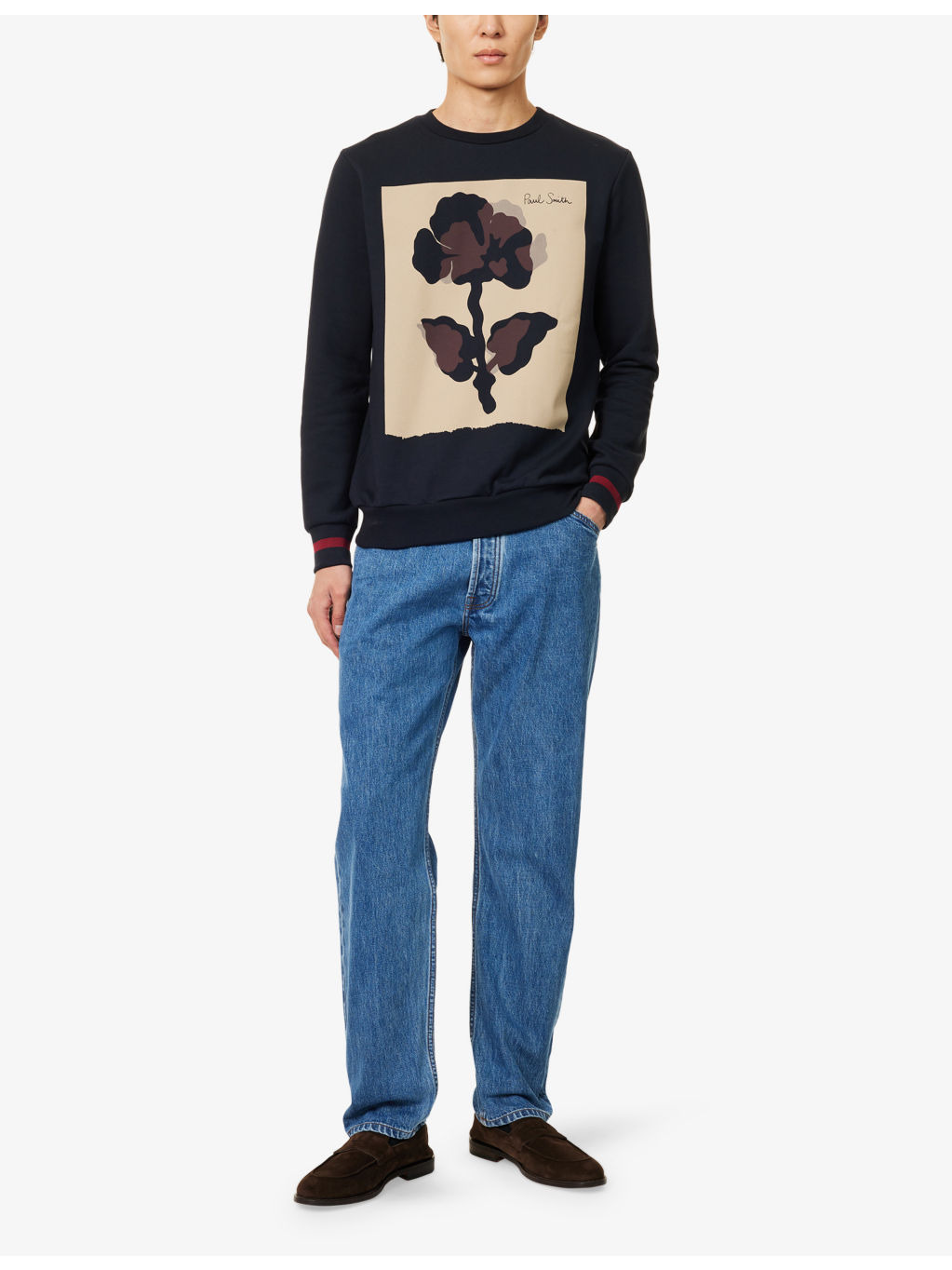 Regular-Fit Graphic-Print Cotton-Jersey Sweatshirt - 2