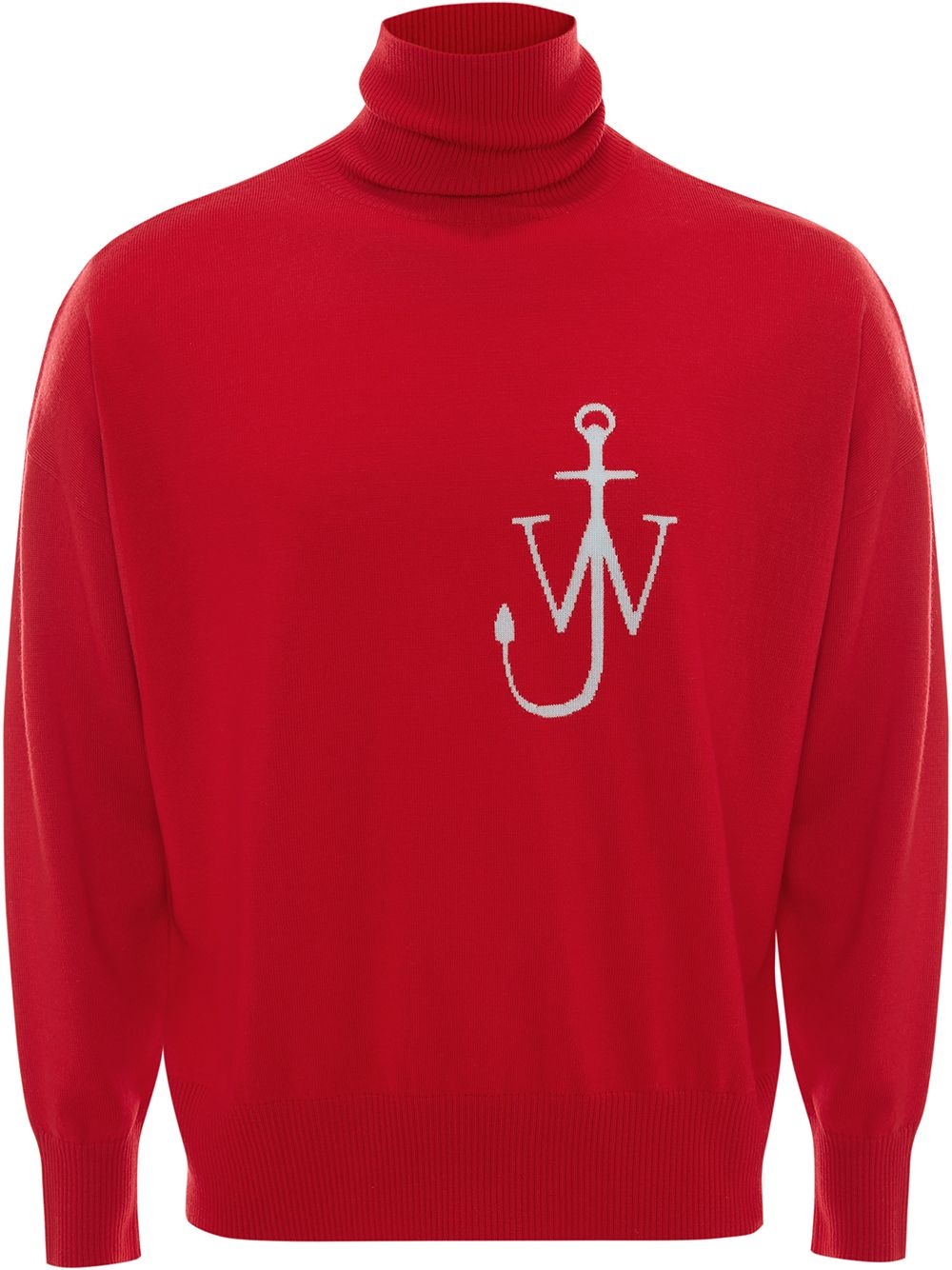 embroidered Anchor motif turtleneck jumper - 1