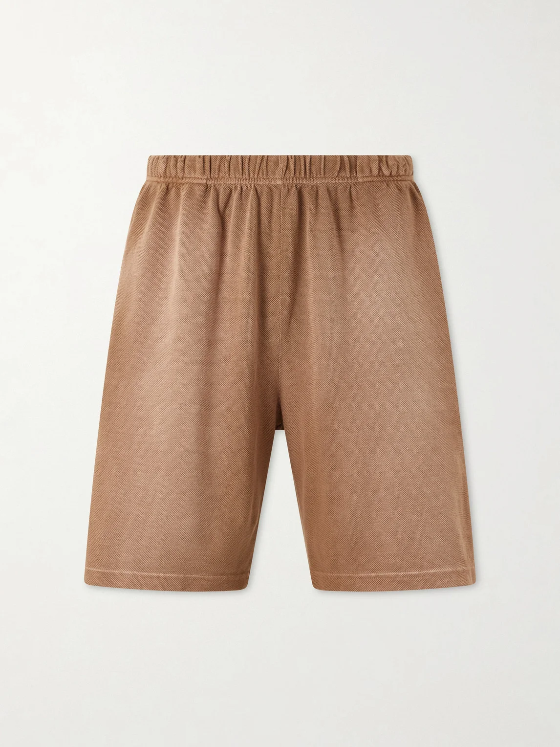 Straight-Leg Cotton-Piqué Drawstring Rider Shorts - 1