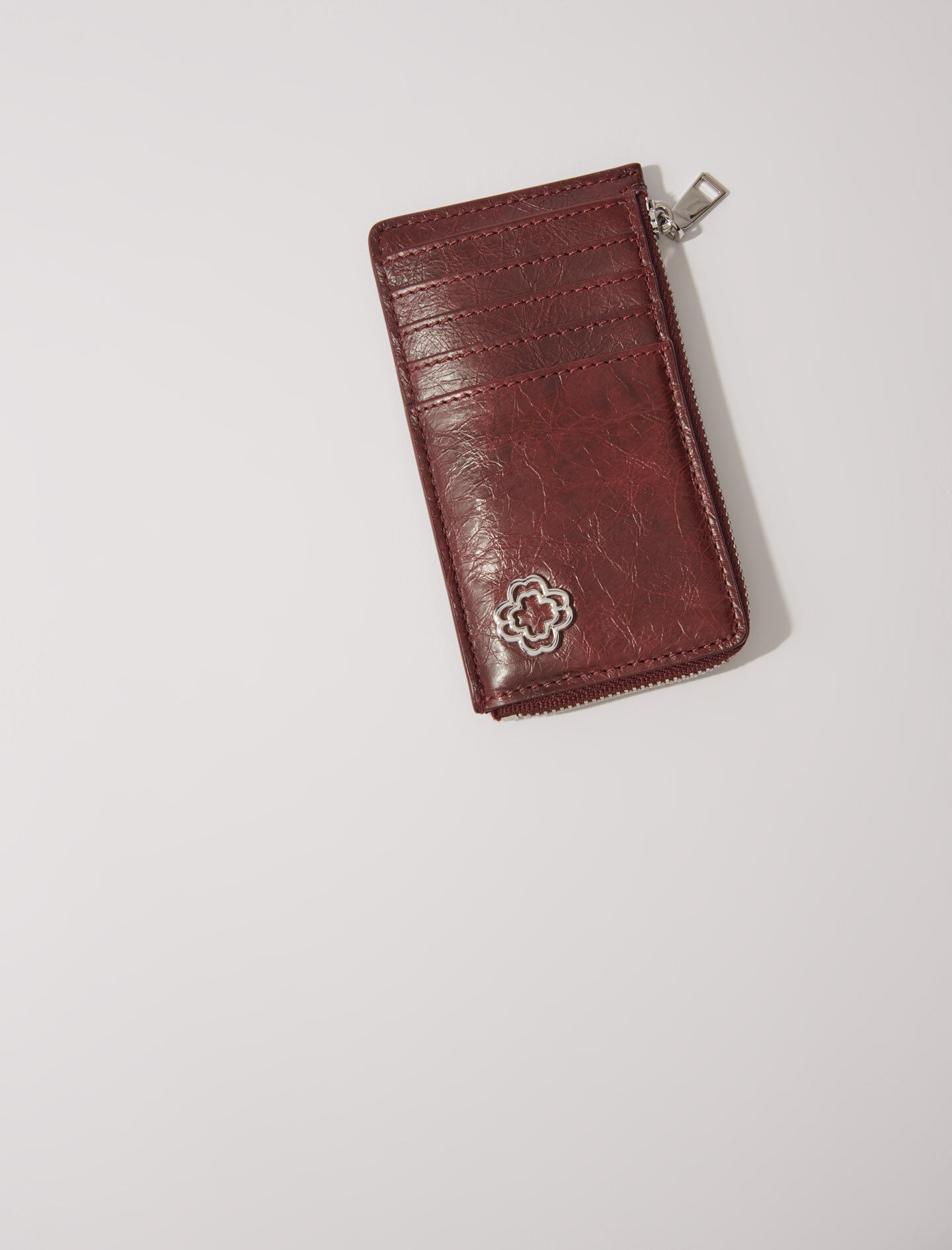 Crackled leather cardholder - 5