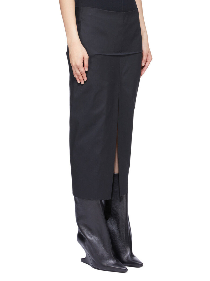 CALF SLICED SKIRT 2