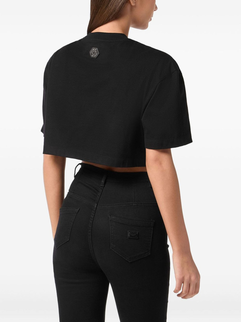 Crystal Signature cropped T-Shirt 3
