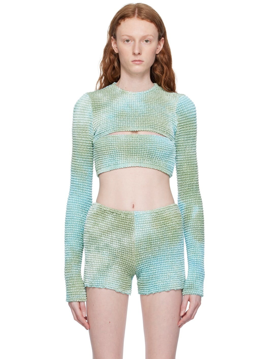 Blue Double Long Sleeve T-Shirt - 1