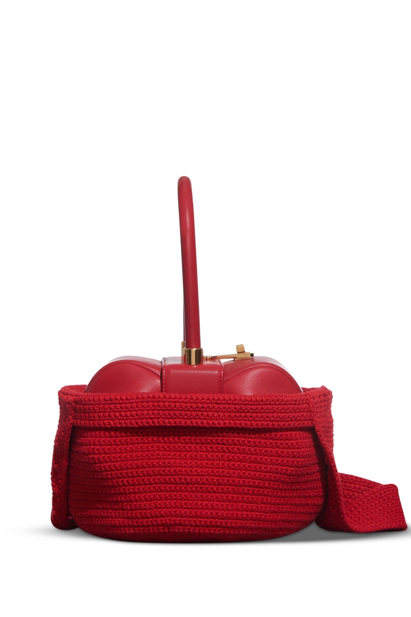 GABRIELA HEARST Crossover Knit Bag in Red Cashmere outlook