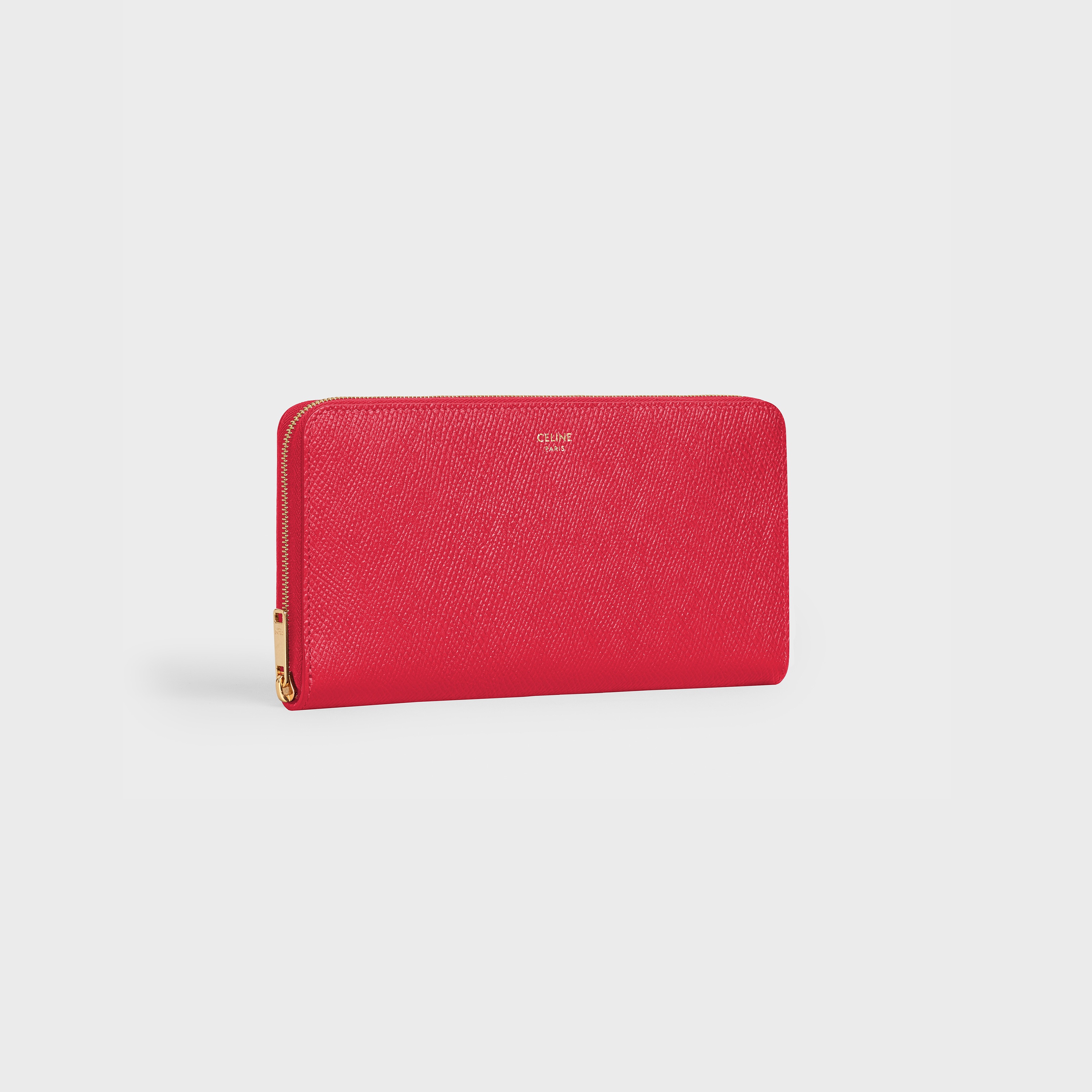 LARGE ZIPPED WALLET IN GRAINED CALFSKIN - 2