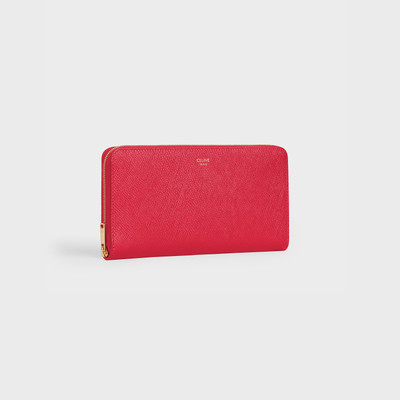 CELINE LARGE ZIPPED WALLET IN GRAINED CALFSKIN outlook