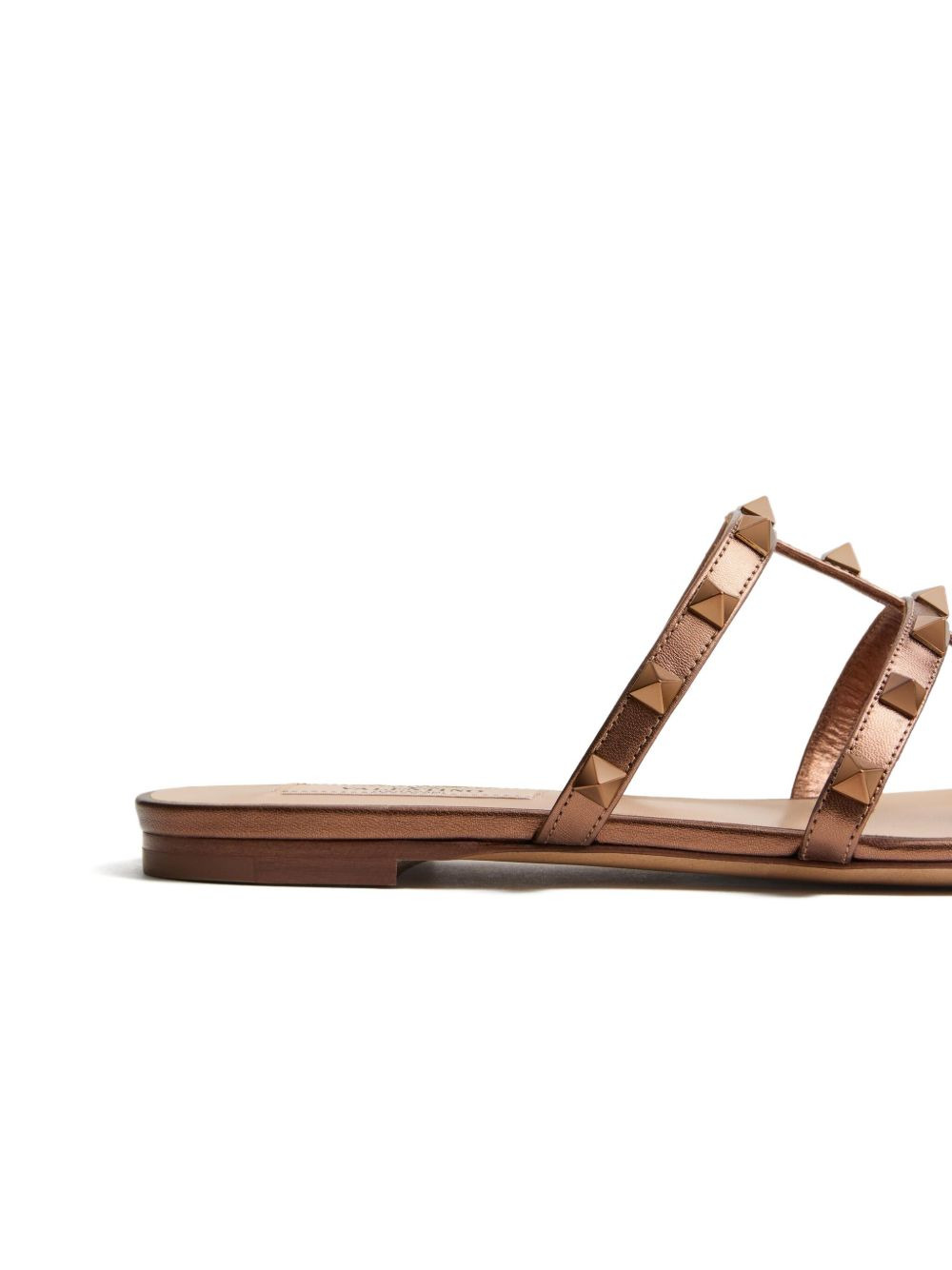Valentino Garavani Rockstud leather flat sandals - 2