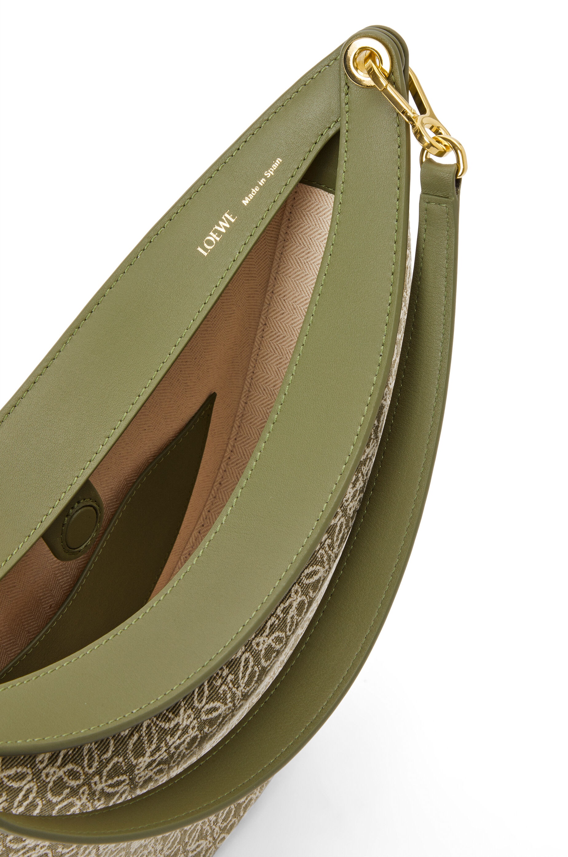LOEWE Luna bag in Anagram jacquard and classic calfskin - 7