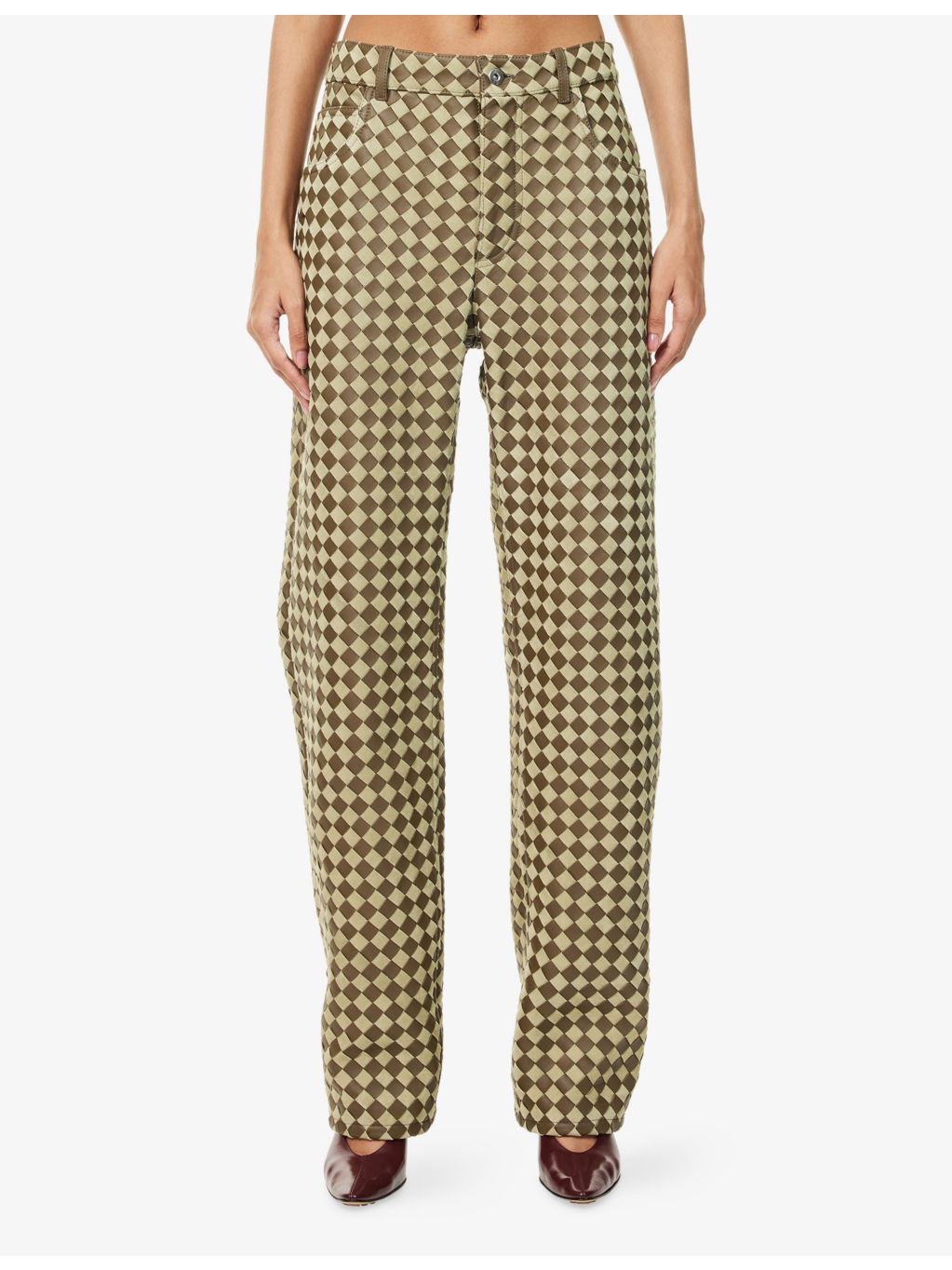 Intrecciato Straight-Leg Suede Trousers - 3