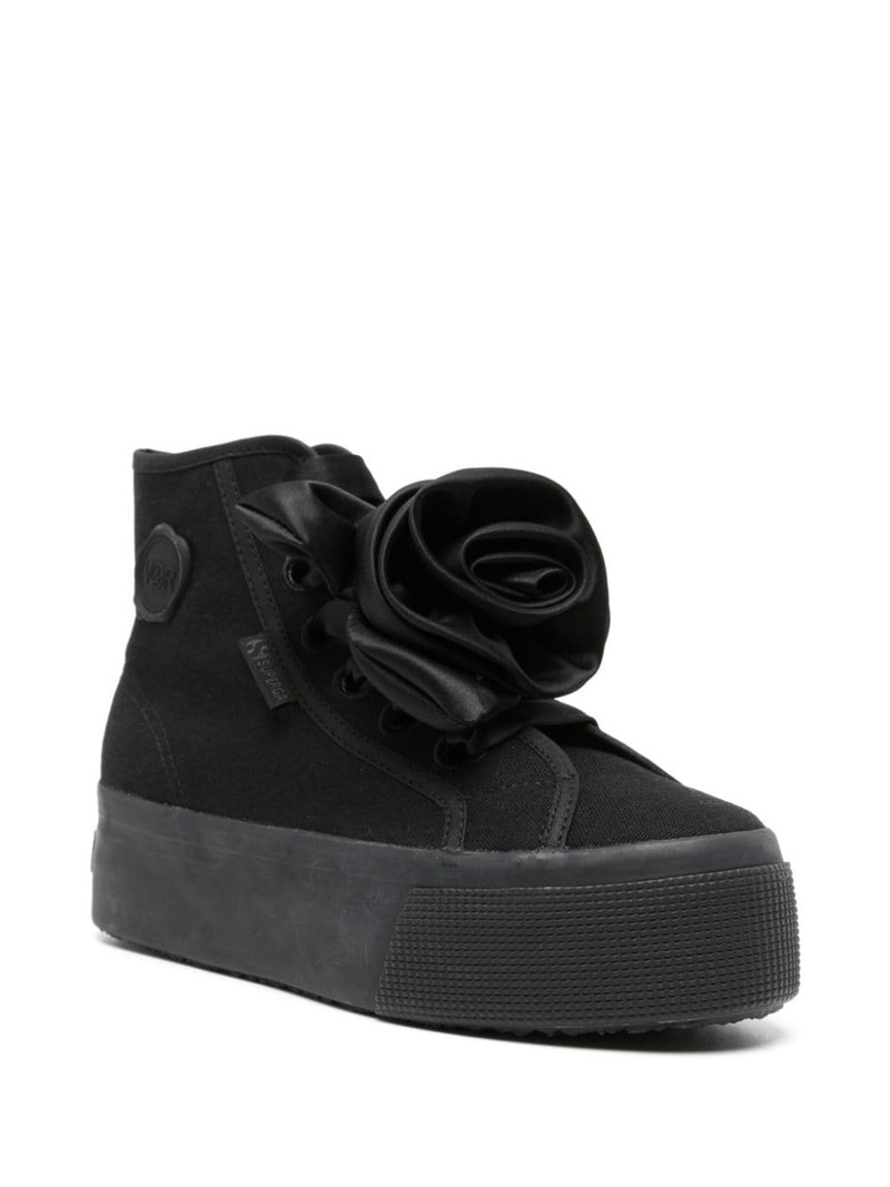 VIKTOR & ROLF x Superga satin-rose high-top sneakers outlook
