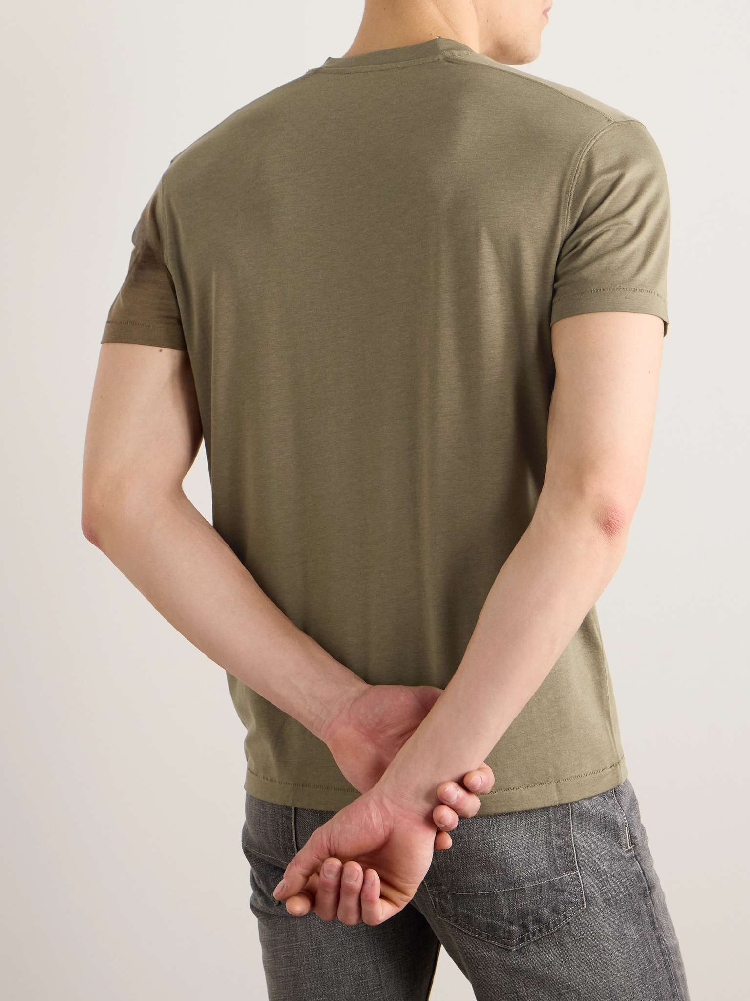 Slim-Fit Lyocell and Cotton-Blend Jersey T-Shirt - 4