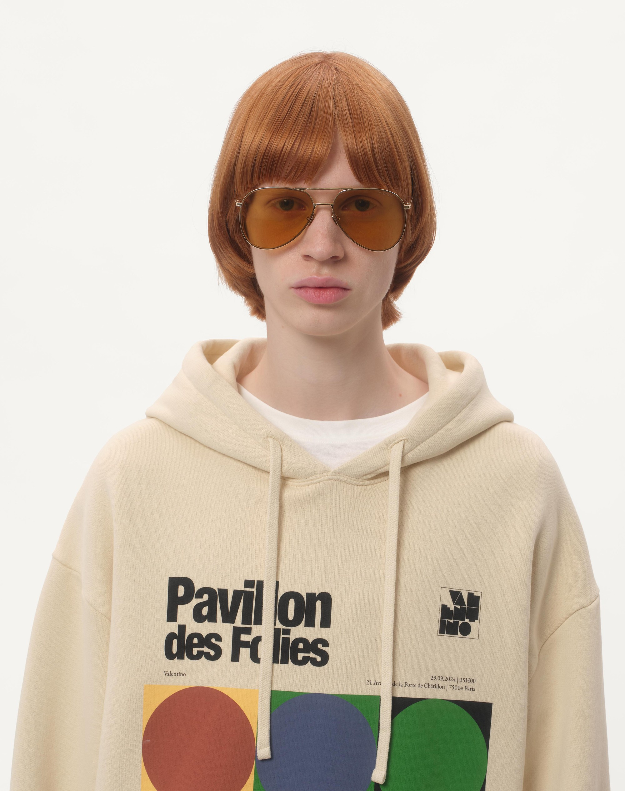 COTTON HOODED SWEATSHIRT WITH PAVILLON DES FOLIES PRINT - 4