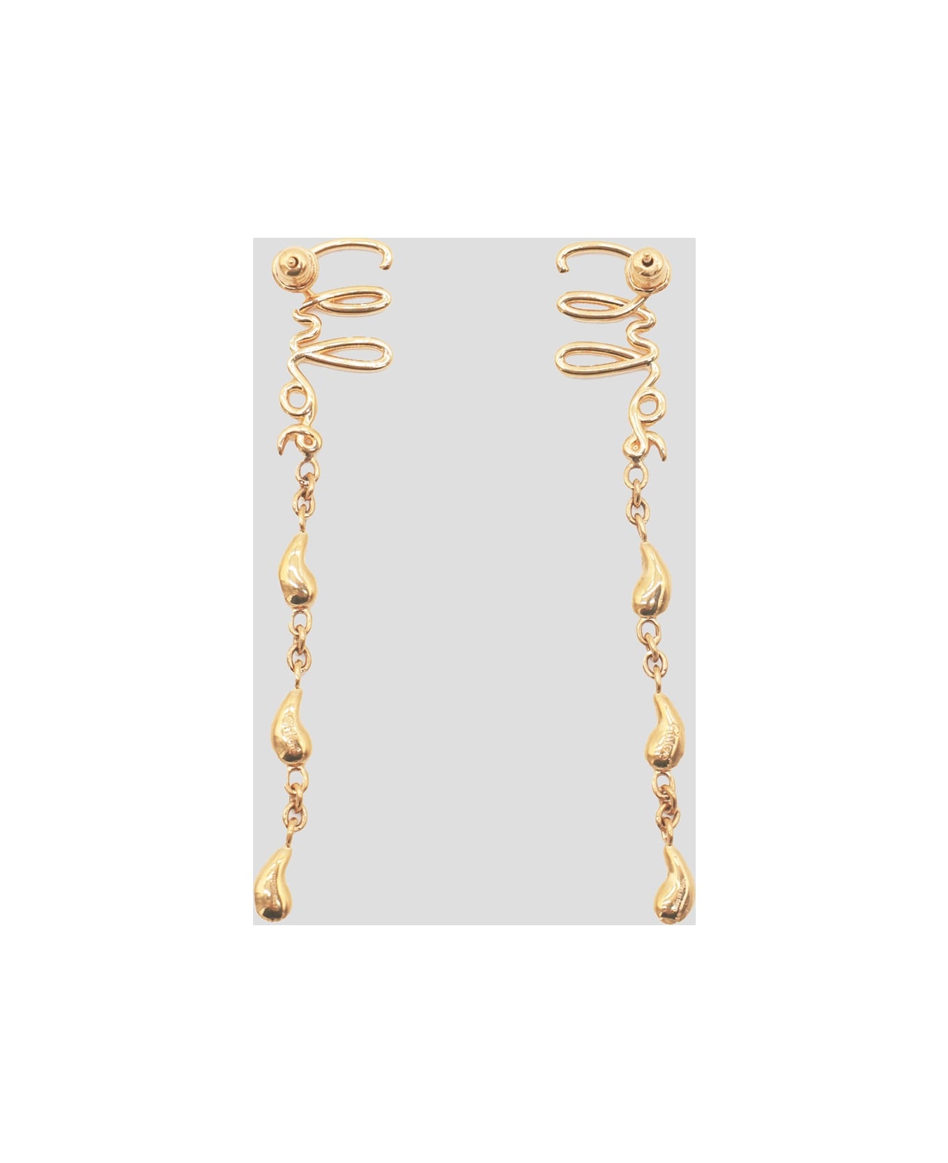Gold Tone Brass Earrings - 2