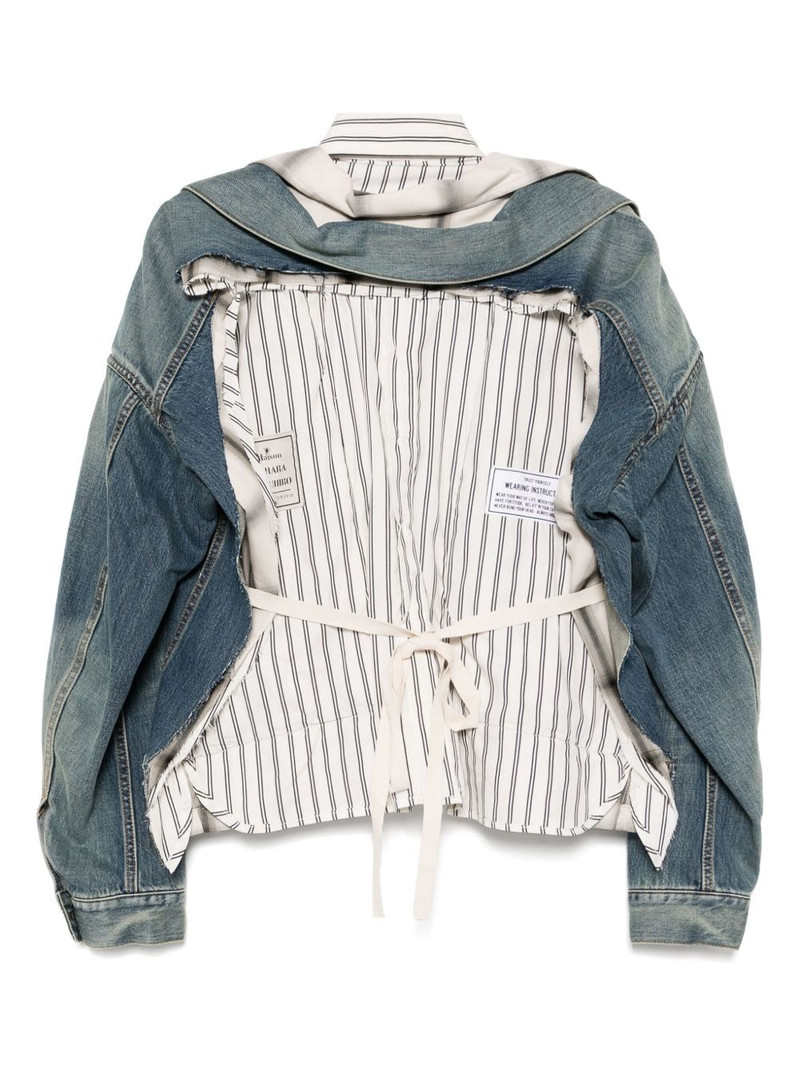 Maison MIHARAYASUHIRO backless triple layered denim jacket outlook