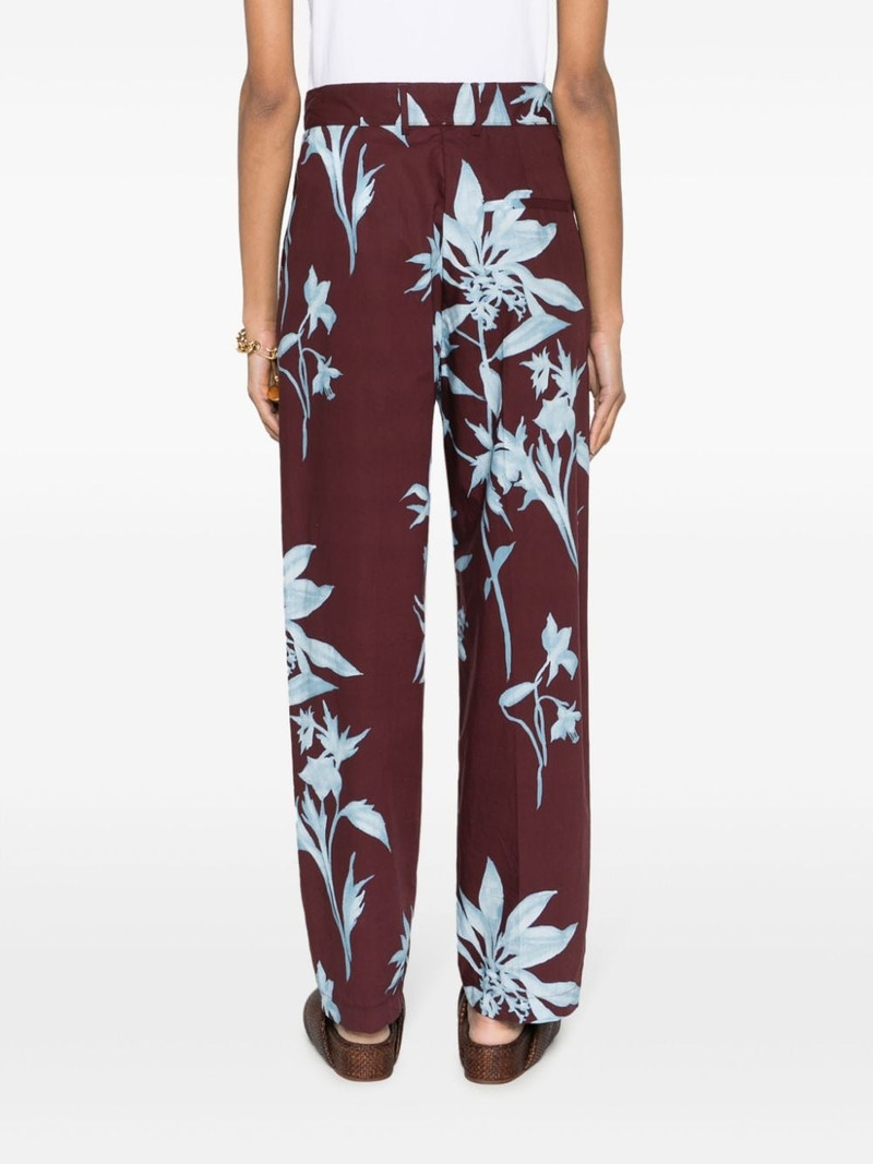 floral-pattern cotton straight-leg trousers 4