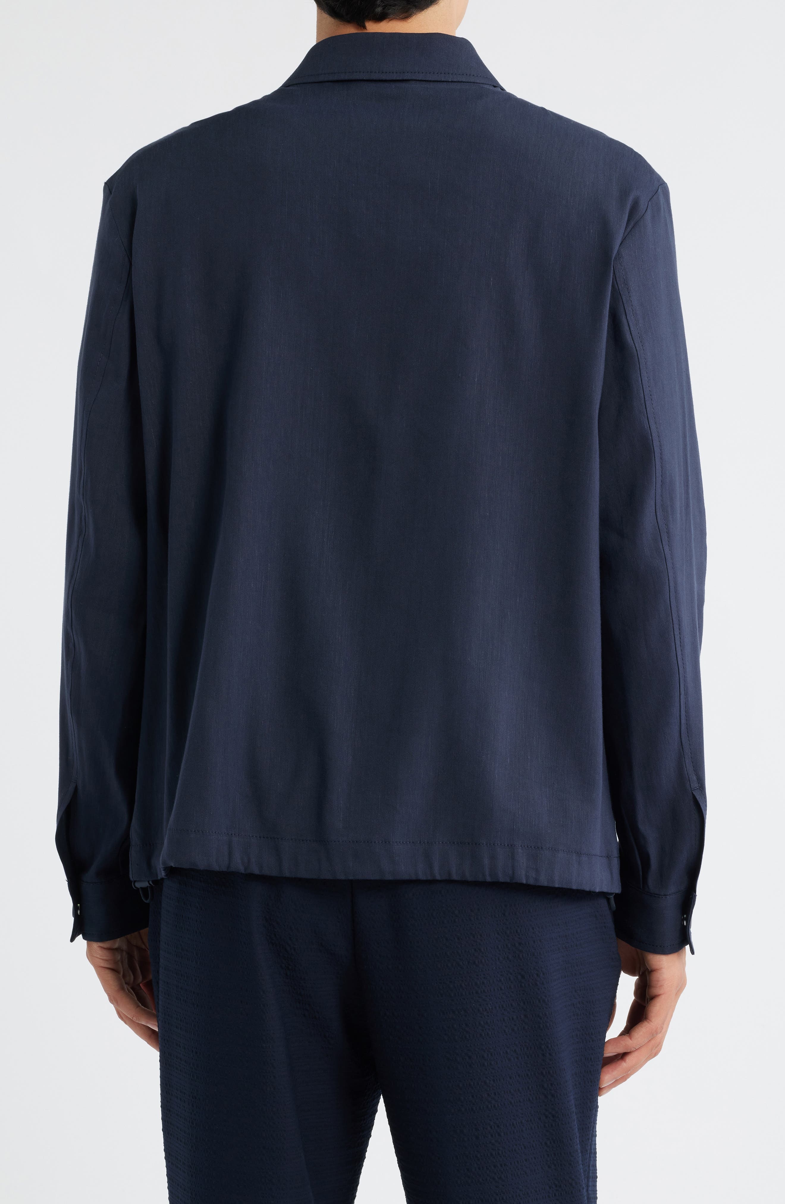 BOSS Carper Linen Blend Jacket in Dark Blue at Nordstrom - 2