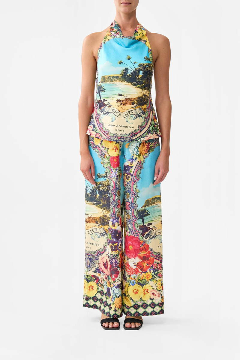 CAMILLA COWL NECK HALTER TOP outlook