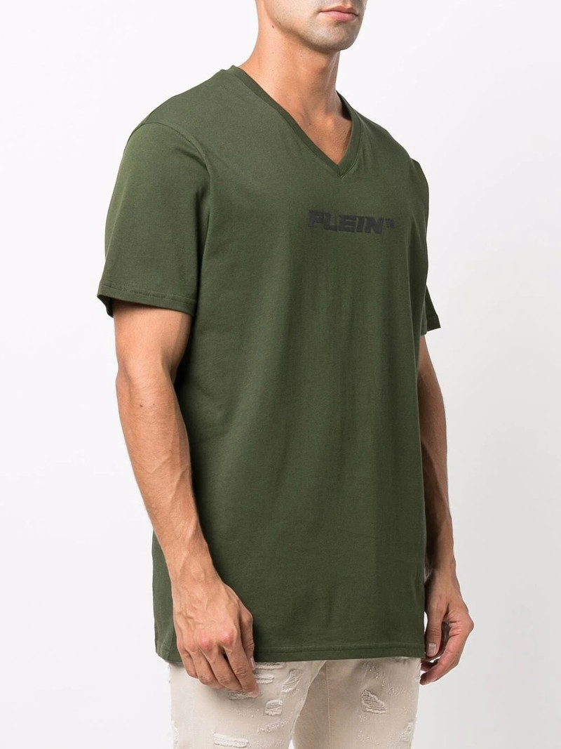 V-neck logo print T-shirt 3