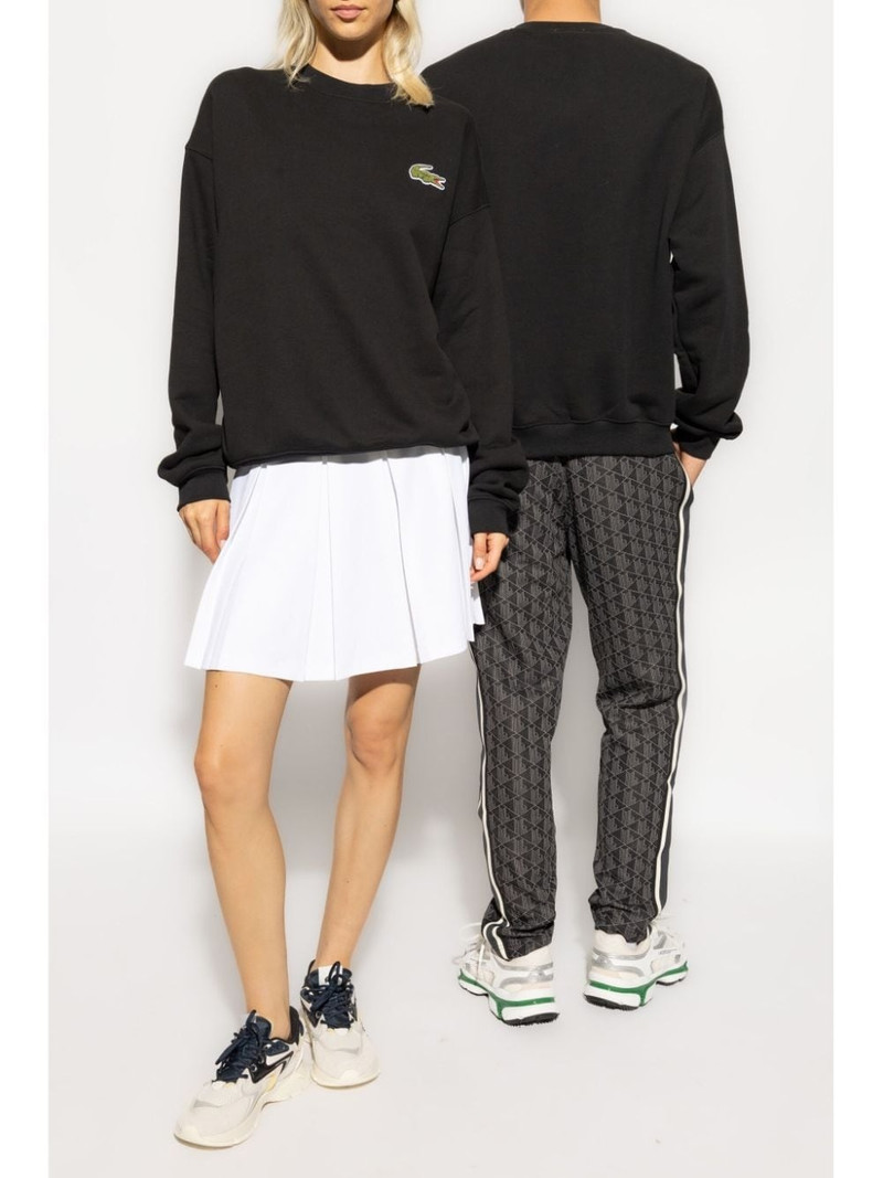 LACOSTE badge fleece sweatshirt outlook