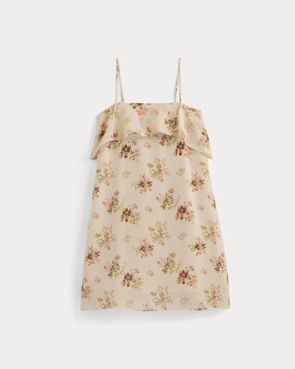 SCARF-TIE MINI DRESS IN SILK GEORGETTE - 1