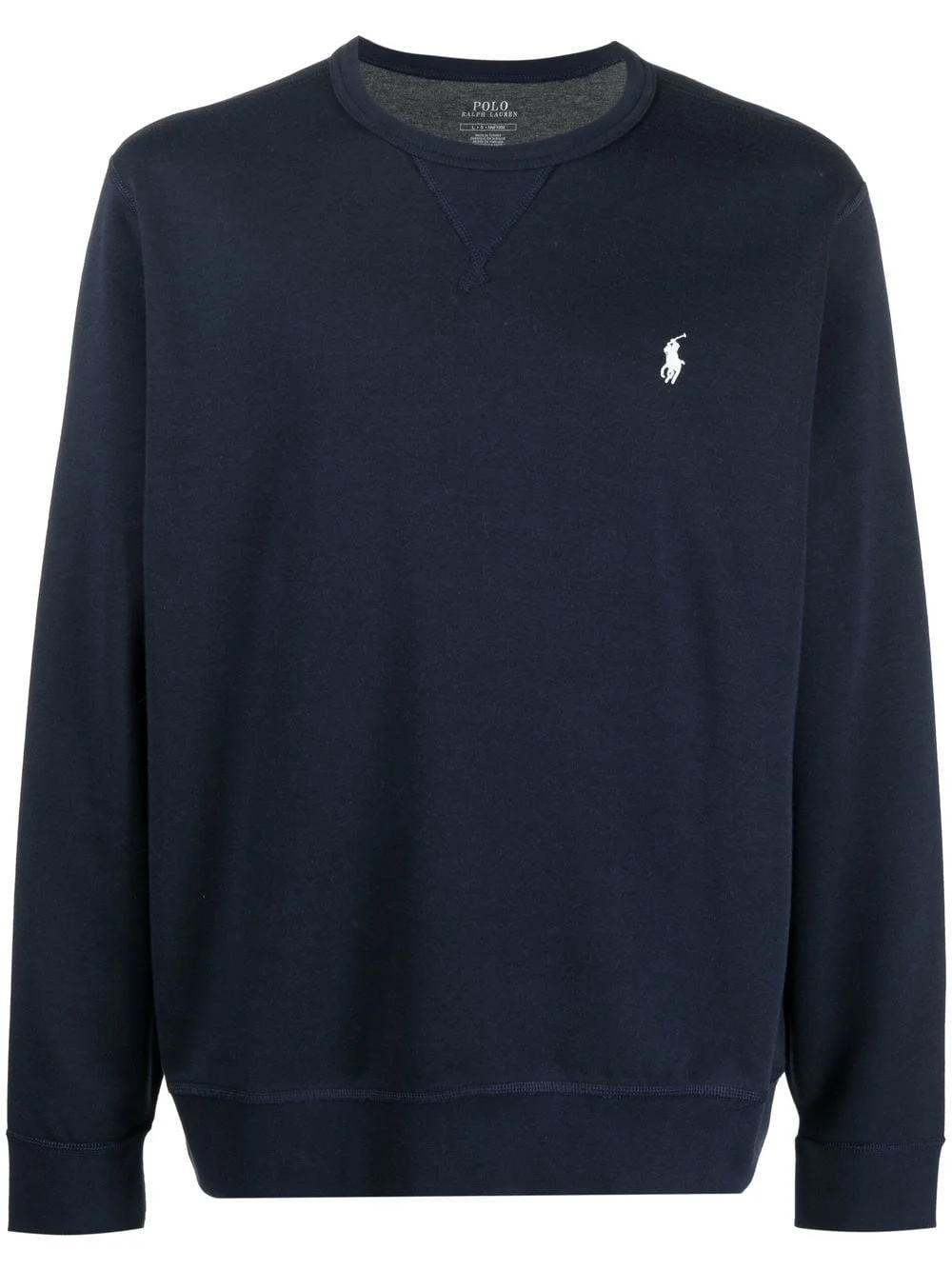 embroidered-logo crew neck jumper - 1