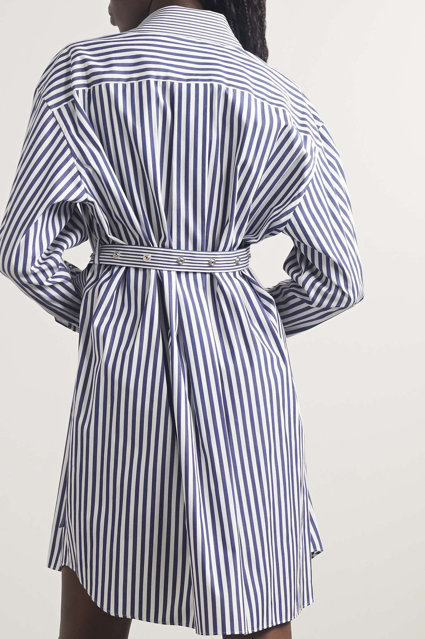 Striped cotton shirt dress