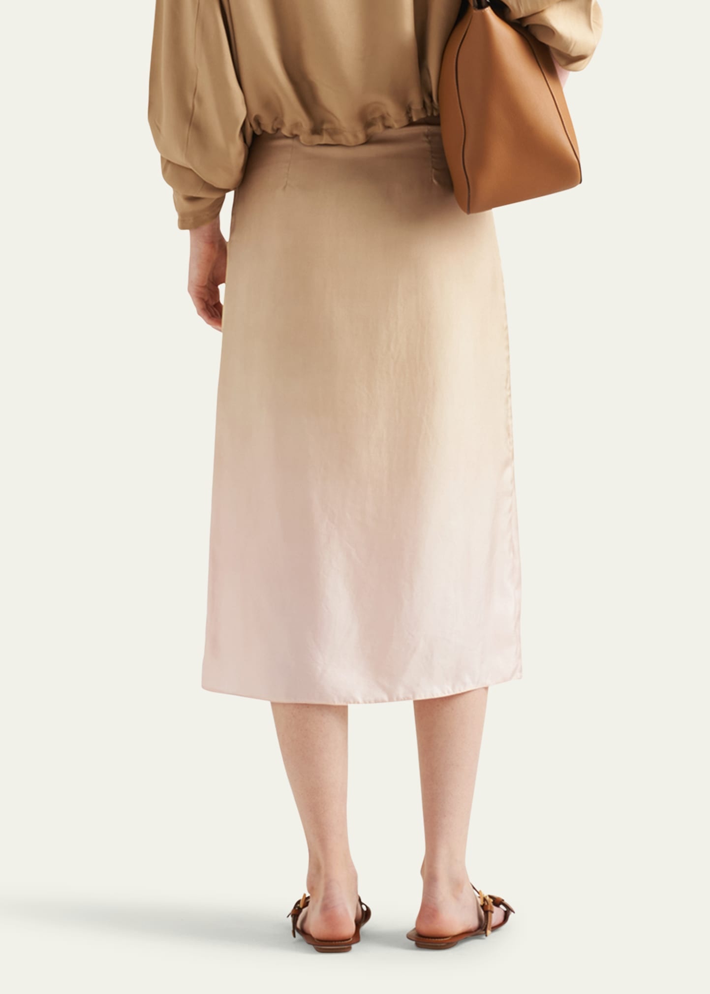 Gradient Twill Midi Skirt - 3