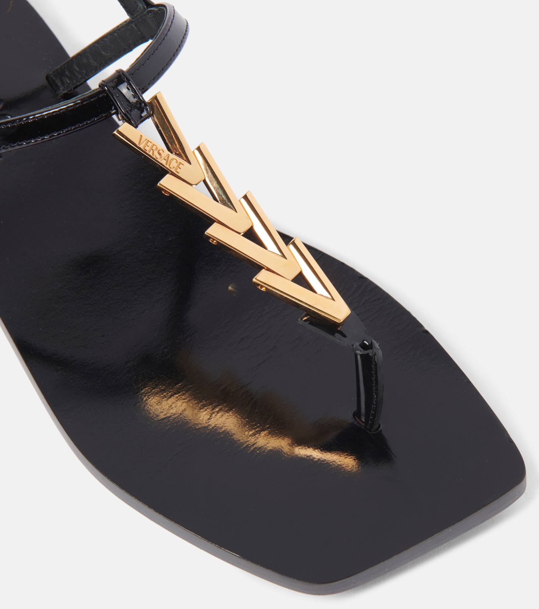 V2025 Chain leather thong sandals - 6