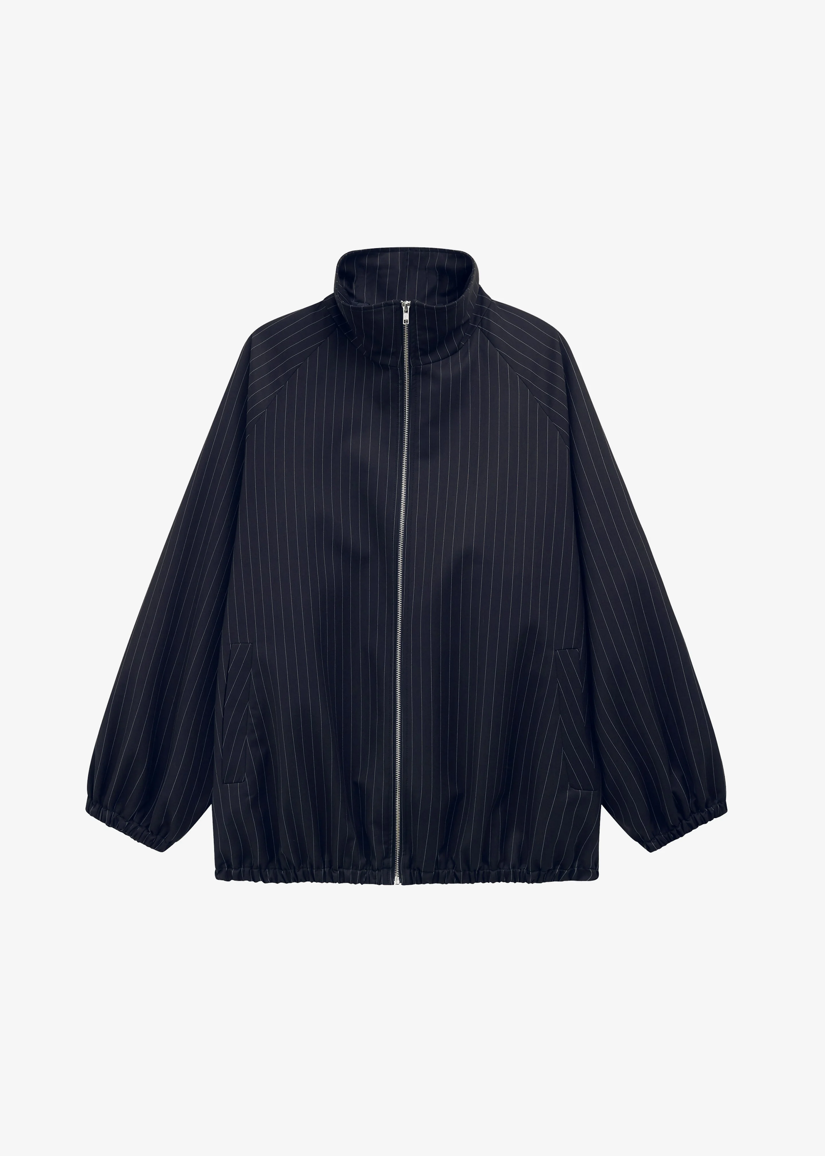 Baxter Track Jacket - Navy/White Pinstripe - 1